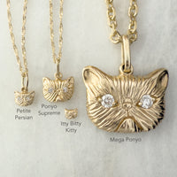 ITTY BITTY KITTY STUDS - 14K WHITE GOLD