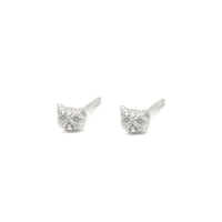 ITTY BITTY KITTY STUDS - 14K WHITE GOLD