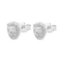 PETITE LION STUDS - SILVER