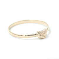 Petite Persian Cat Ring 14k Yellow Gold