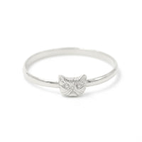 Petite Persian Cat Ring Silver