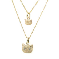 DIAMOND PONYO SUPREME PERSIAN CAT PENDANT - 14K GOLD