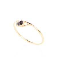 BLACK DIAMOND SUSPENSE RING - 14K GOLD