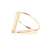 DIAMOND BAR BRIDGE RING - 14K GOLD
