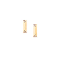 DIAMOND PRISM STUDS - 14K GOLD