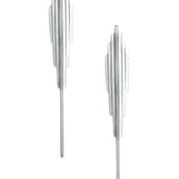 EMERALD DAGGER STUDS - SILVER