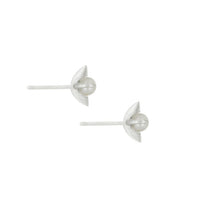 MOONAGE PEARL STUDS - SILVER