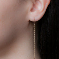 MOONRISE CHAIN EARRINGS - SILVER