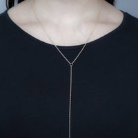 MOONRISE PEARL LARIAT - SILVER