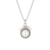 PEARL DREAM SEQUINS NECKLACE- SILVER