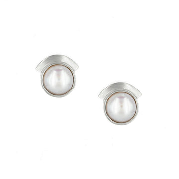 PEARL DREAM SEQUINS STUDS- SILVER