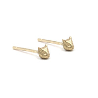 MICRO CAT STUDS - 14K GOLD