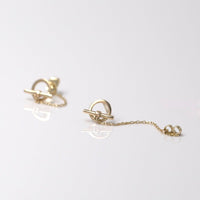 TOGGLE CHAIN EARRINGS - 14K GOLD