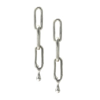MERCURY TRIPLE LINK EARRINGS - SILVER