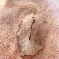 DIAMOND CHARMER NECKLACE - 14K GOLD
