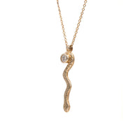 DIAMOND CHARMER NECKLACE - 14K GOLD