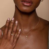 DIAMOND CHARMER NECKLACE - 14K GOLD