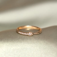 DIAMOND OUROBOROS RING - 14K GOLD