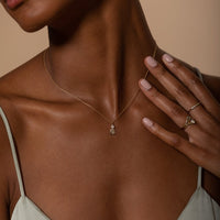 ROSECUT DIAMOND SCARAB NECKLACE - 14K GOLD