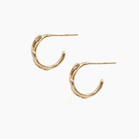DIAMOND SLITHER HOOPS - 14K GOLD