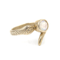 MOONSTONE BIG BOA RING - 14K GOLD