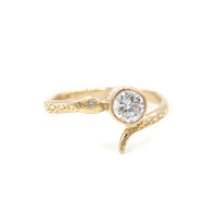 DIAMOND PETITE BOA RING - 14K GOLD