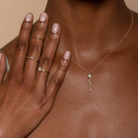 DIAMOND PETITE BOA RING - 14K GOLD