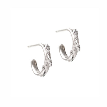 Silver Slither Hoops