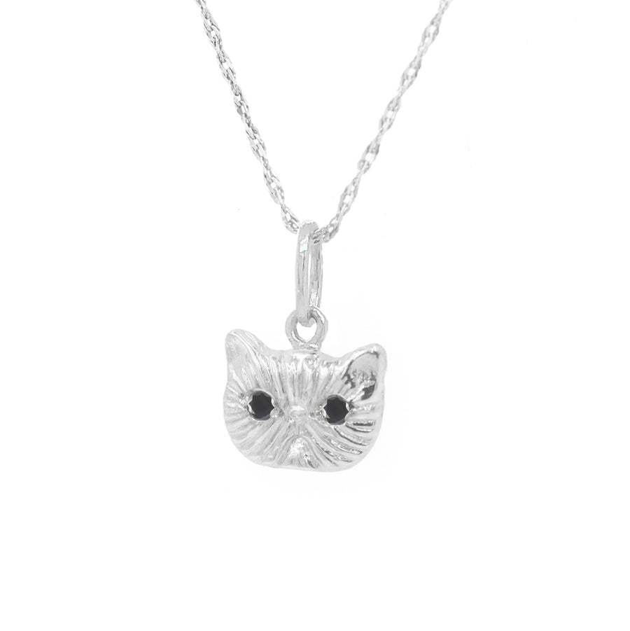BLACK DIAMOND PONYO SUPREME PERSIAN CAT PENDANT - SILVER