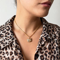 DIAMOND MEGA PONYO PERSIAN CAT PENDANT - 14K GOLD