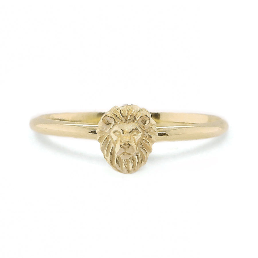 PETITE LION RING - 14K GOLD