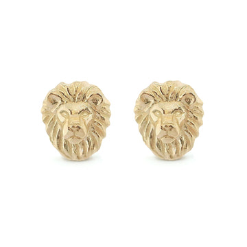 PETITE LION STUDS - 14K GOLD