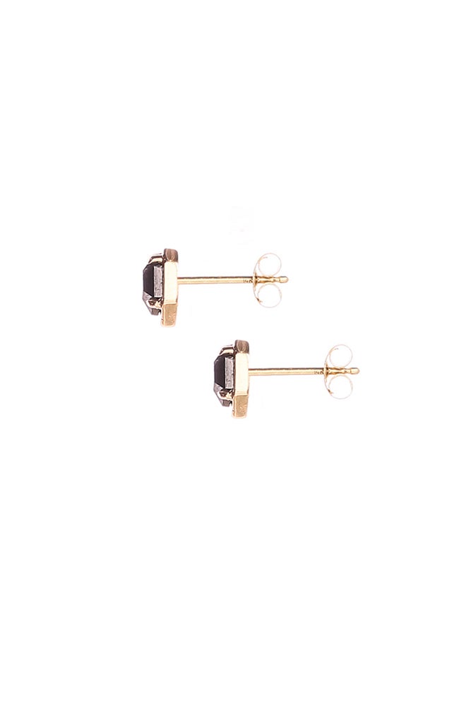 BLACK DIAMOND SCARAB STUDS