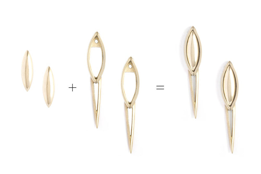 CAT EYE CONVERTIBLE STUDS