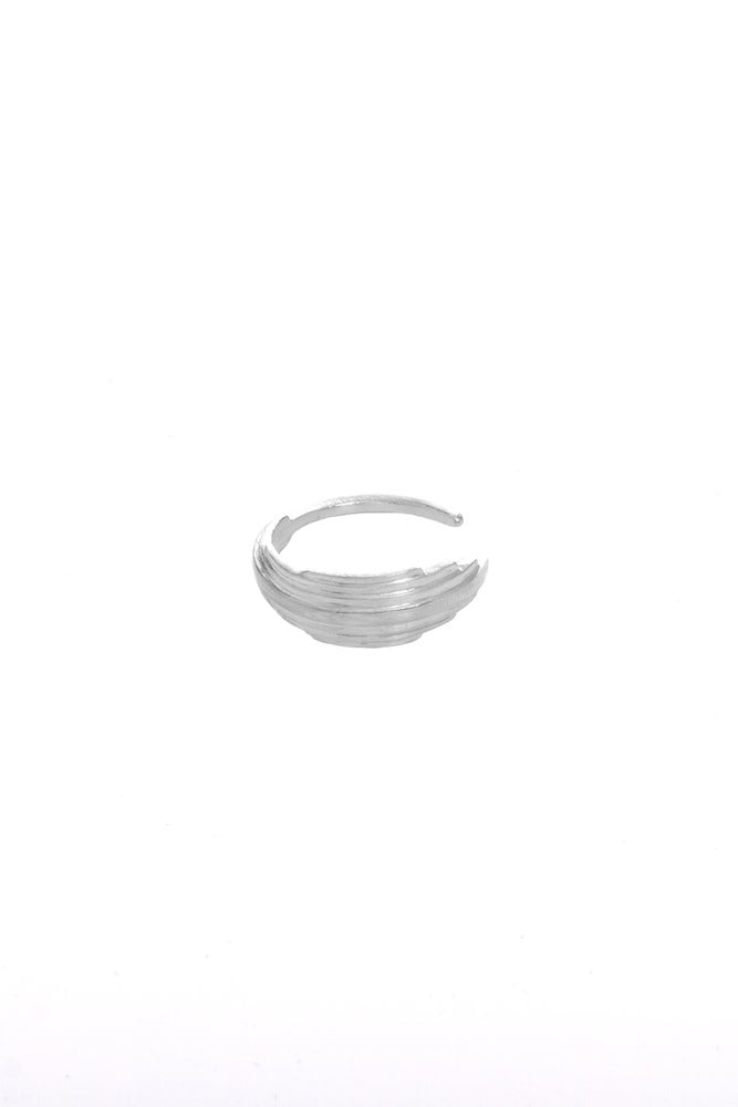 EMERALD WRAP RING - SILVER