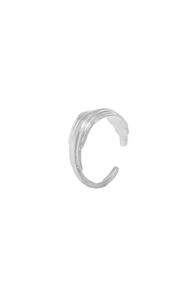 EMERALD WRAP RING - SILVER