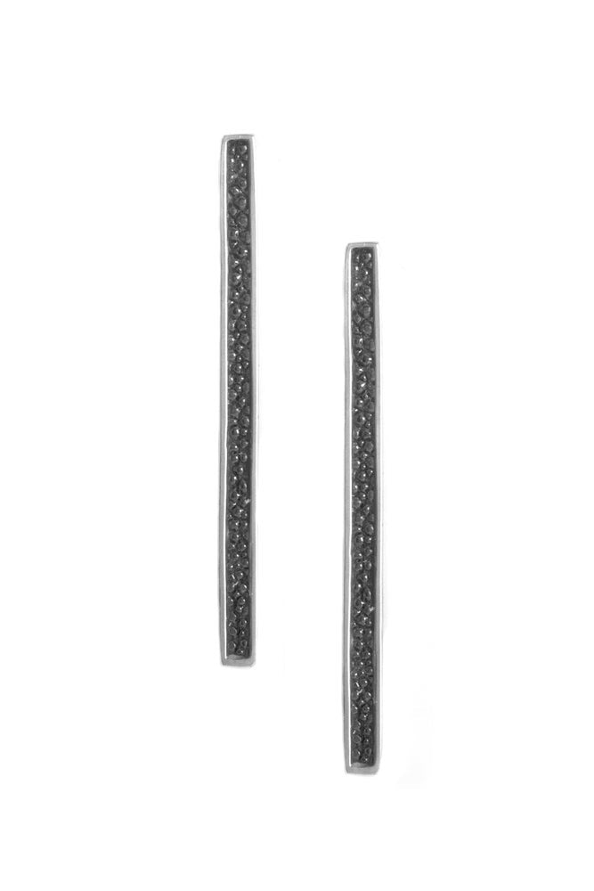 STINGRAY STRIPE STUDS - SILVER