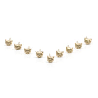 Itty Bitty Kitty Studs- 14k gold