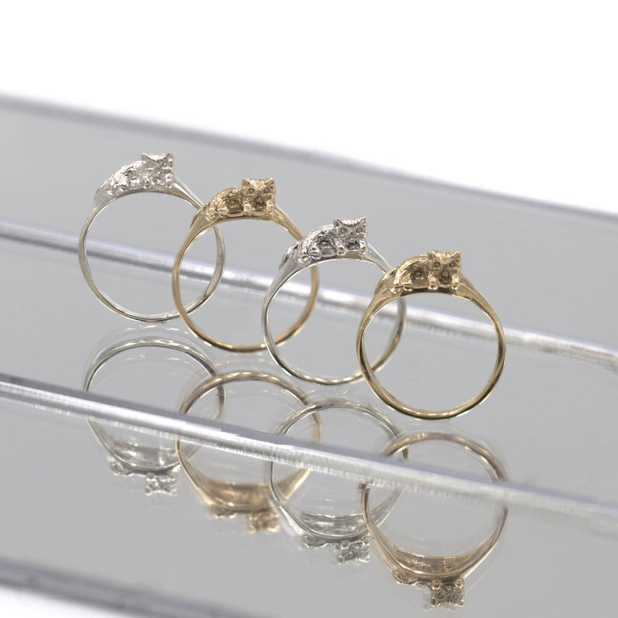 Ponyo Persian Cat Ring 14k