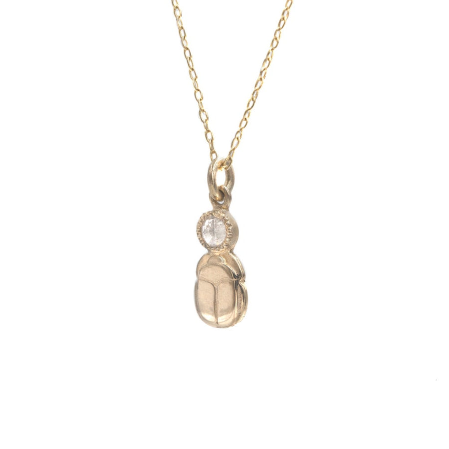 Diamond Scarab Necklace