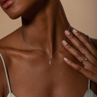 Rosecut Diamond Scarab Necklace