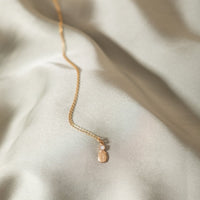 Rosecut Diamond Scarab Necklace