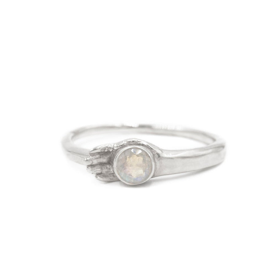 Silver Moonstone Hand Ring