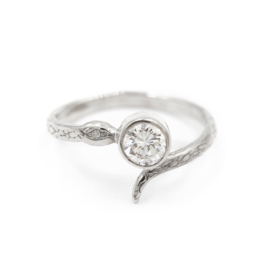Diamond Petite Boa Ring- 14k White Gold