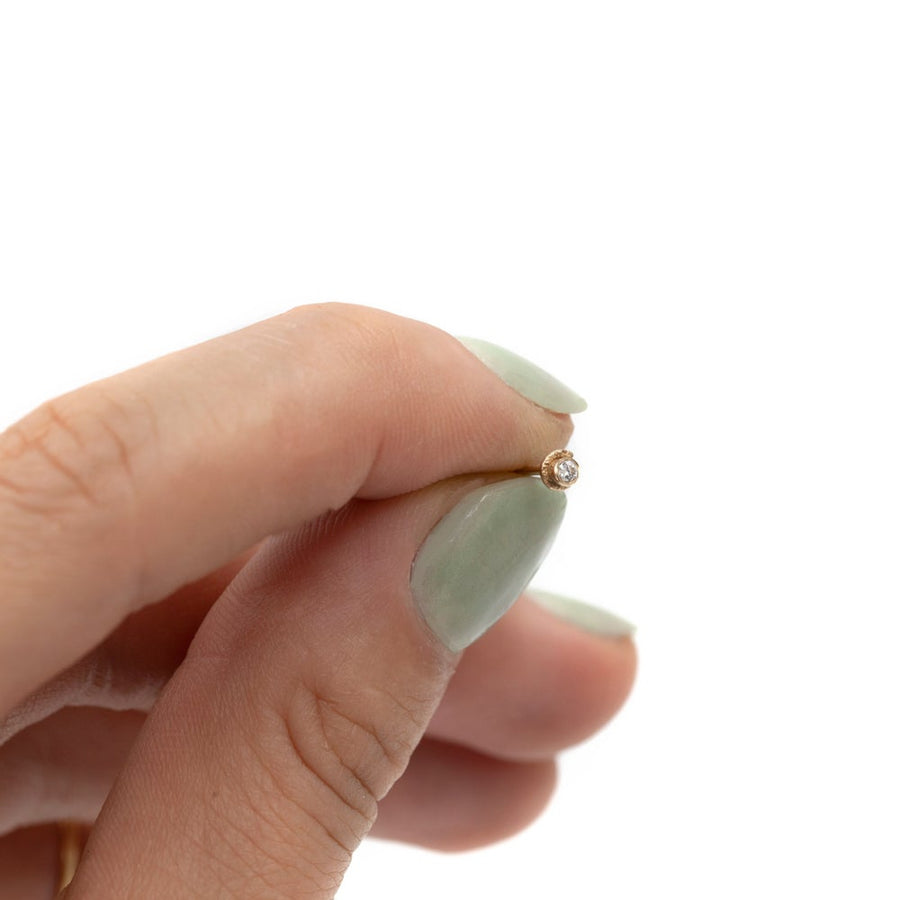 Tiny Diamond Ouroboros Studs