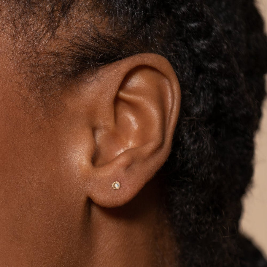 Tiny Diamond Ouroboros Studs